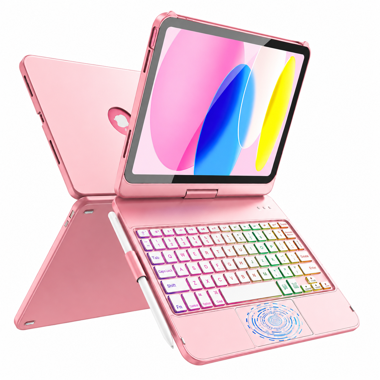 360Β° Rotating iPad Keyboard Case with trackpad