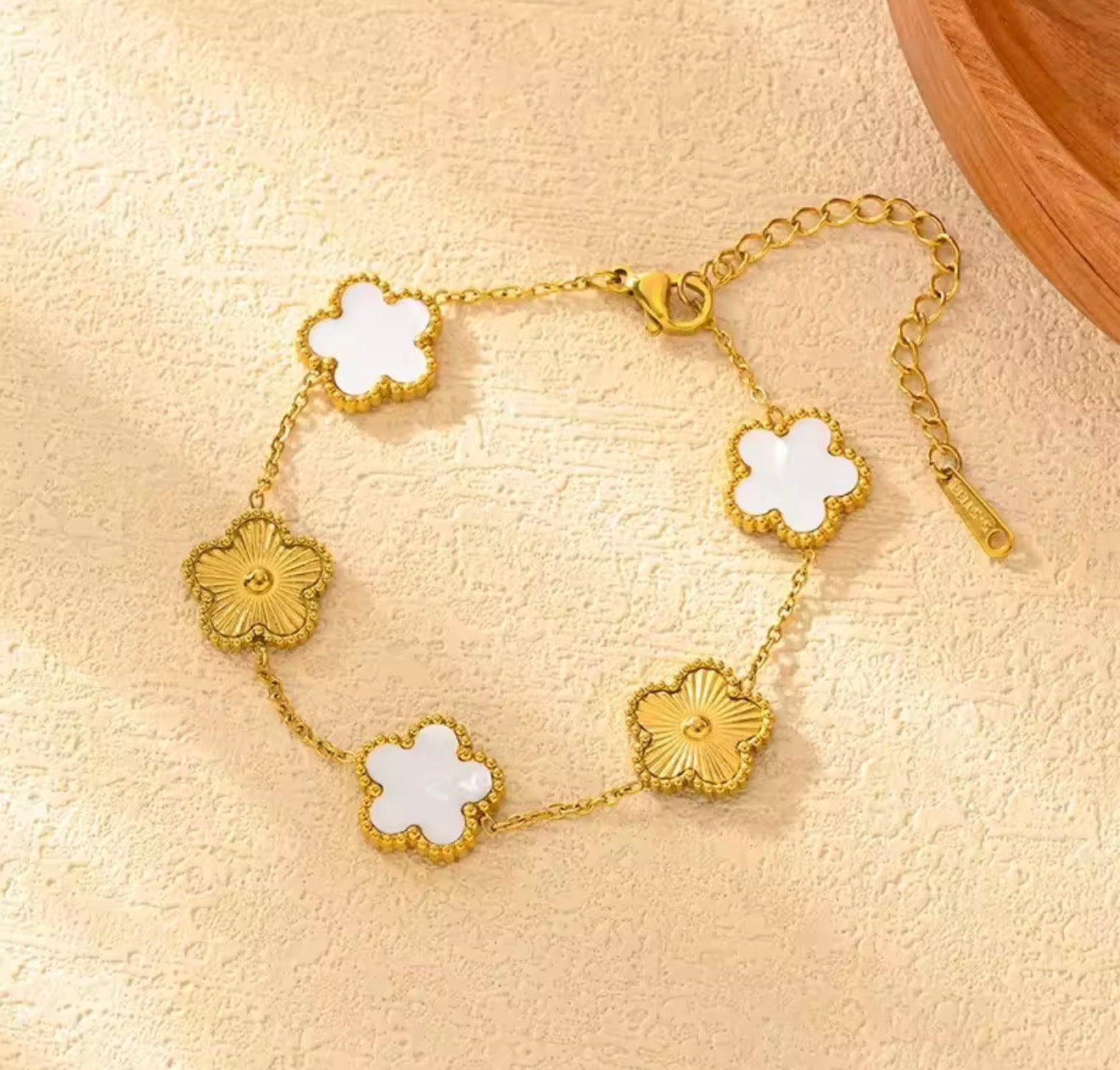 Stainless Steel Clover Bracelet