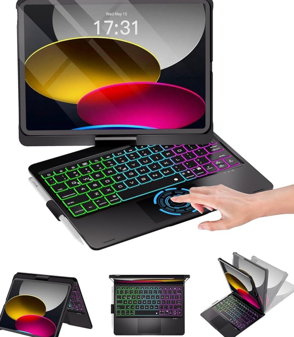 360Β° iPad KeyBoard Case (10th/11th(A16) Gen, Air 4/5/6 & Pro 11inch