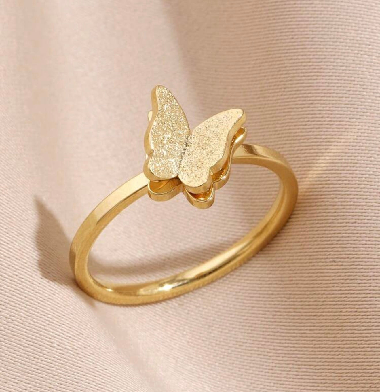 Stainless Steel Gold Ring