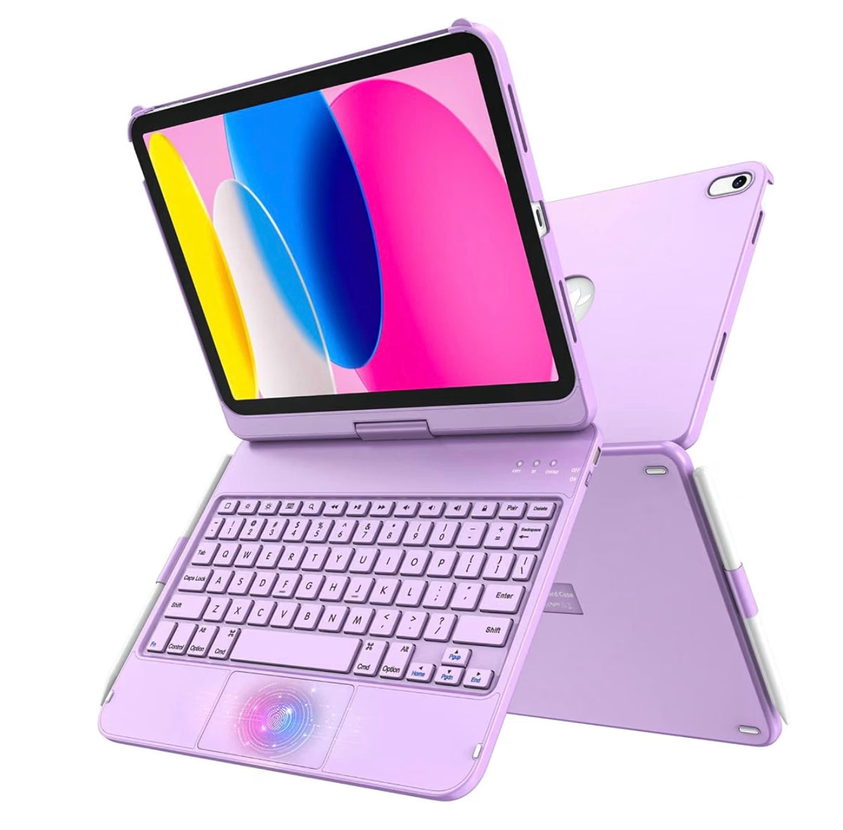 360Β° Rotating iPad Keyboard Case with trackpad
