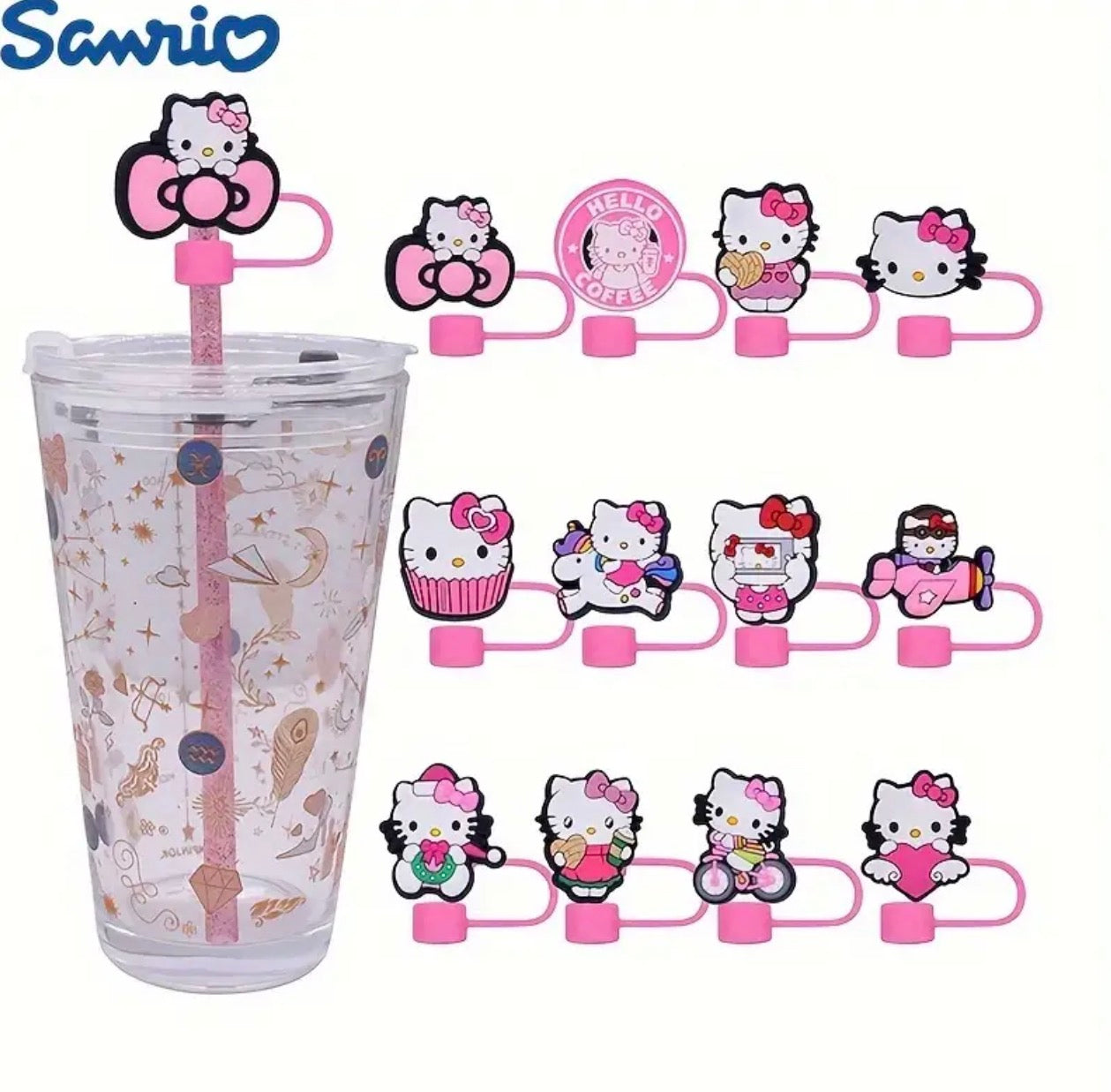 Hello Kitty Straw Caps