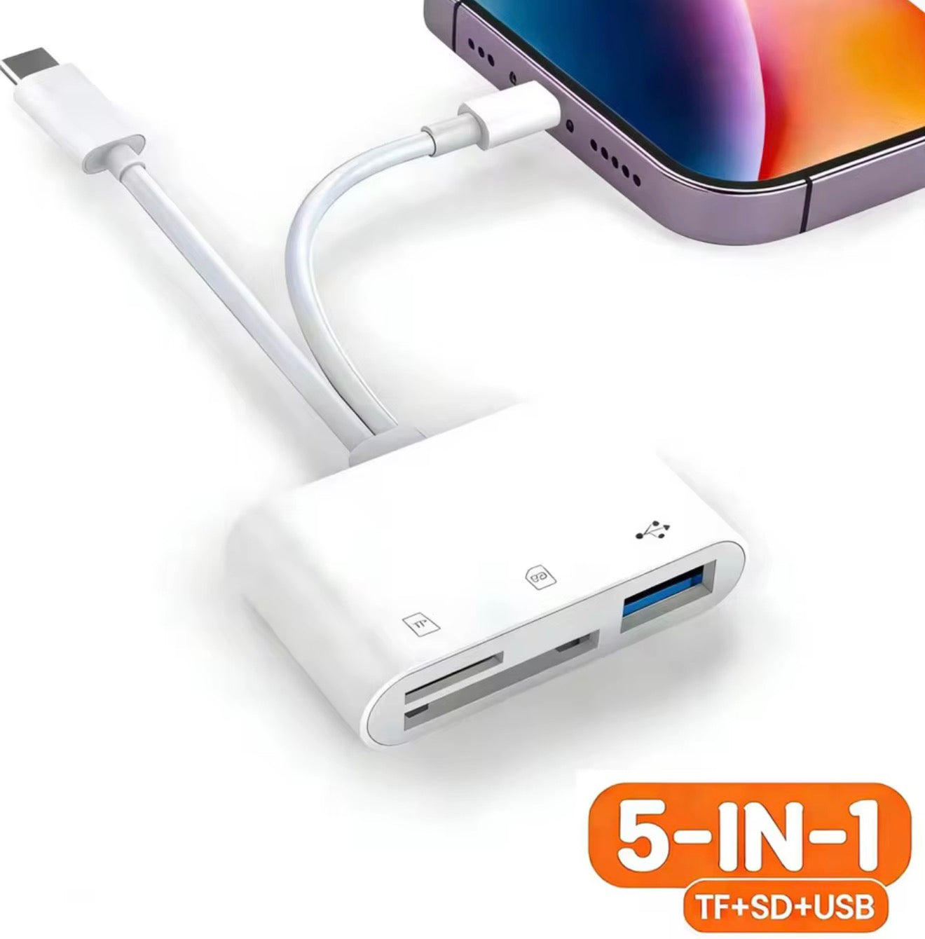 5-in-1 SD Card Reader Lightning/Type C