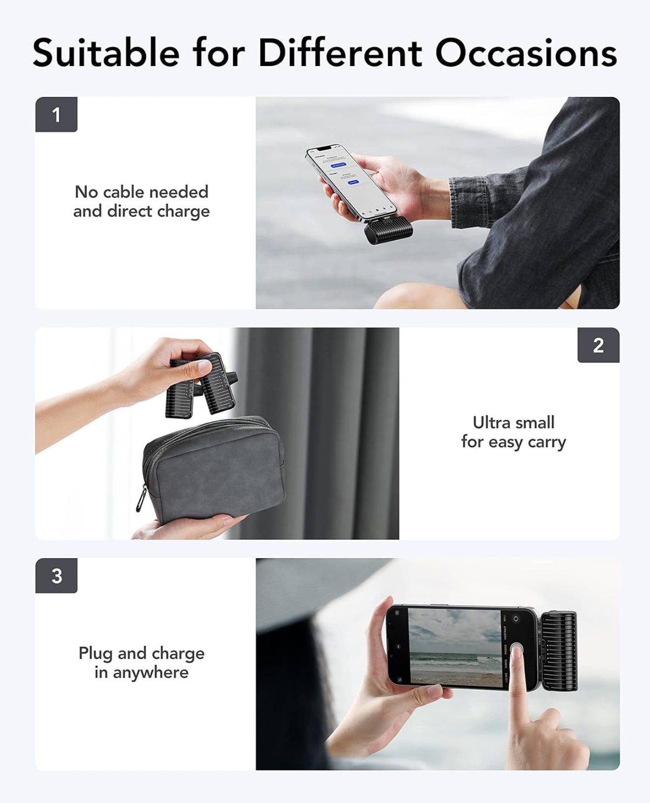 Mini Portable Chargers for iPhone (3500mAh)