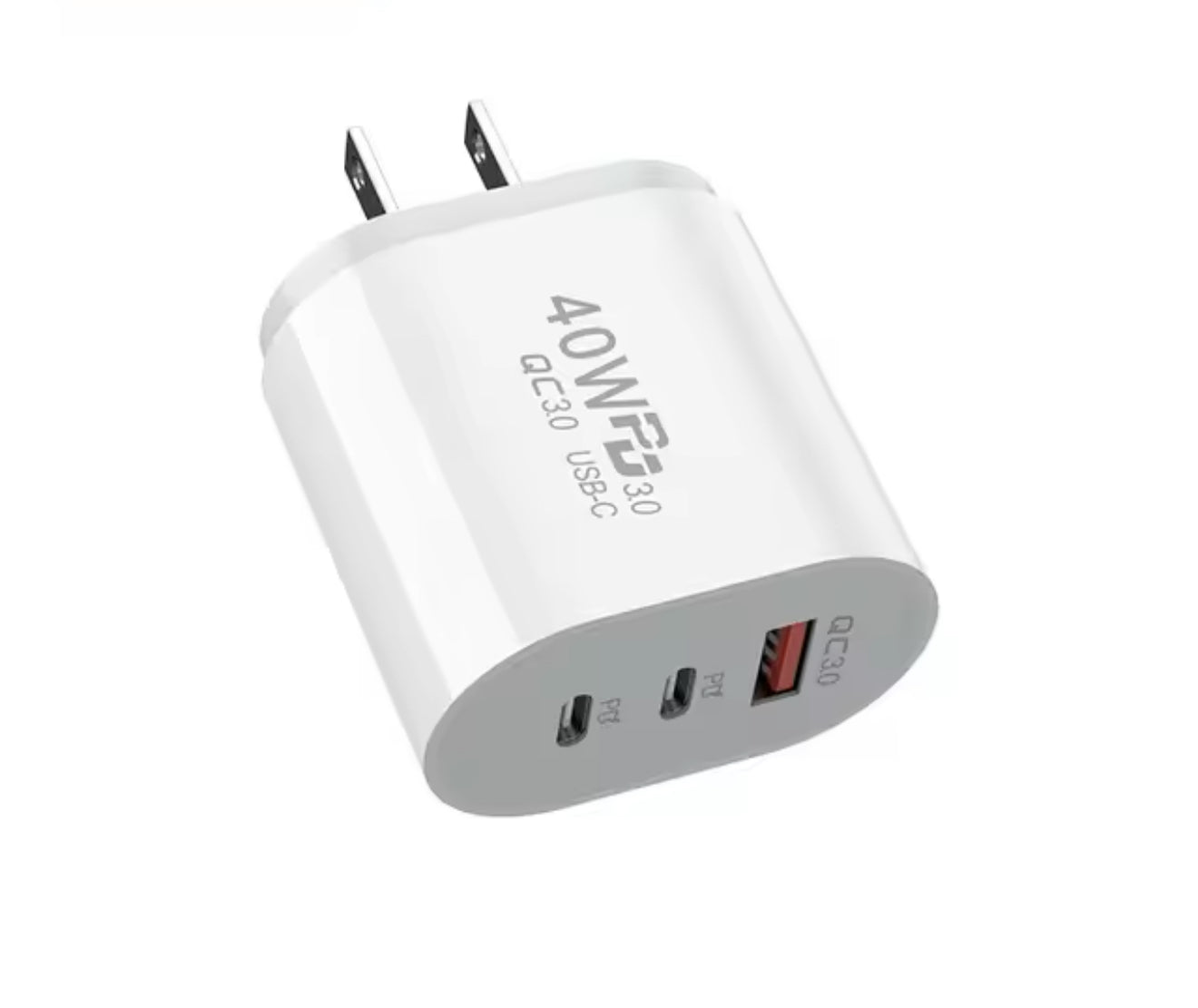 40W 3 Port Power Adapter (USB-C & USB-A)