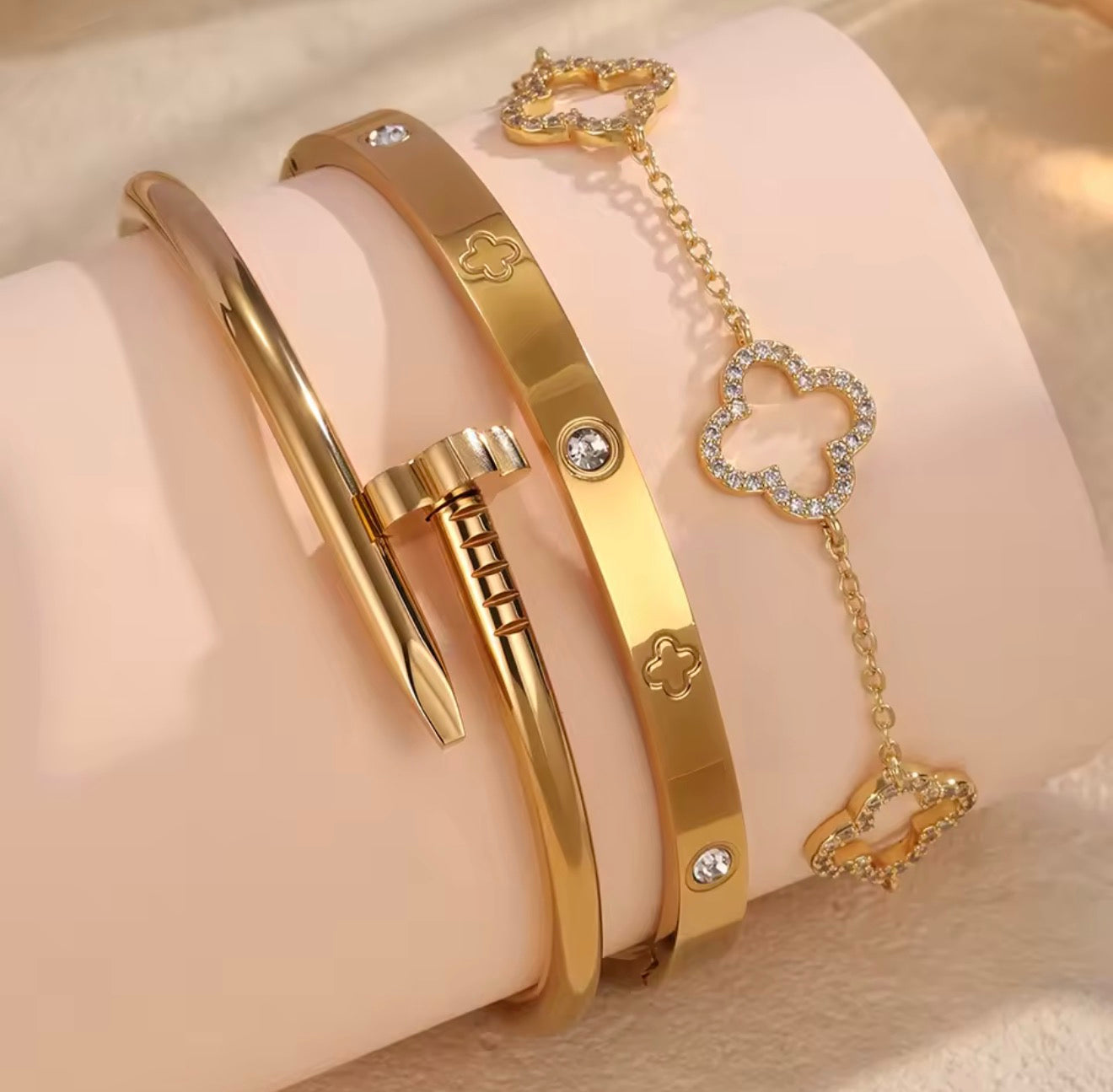 Stainless Steel Bracelet Set