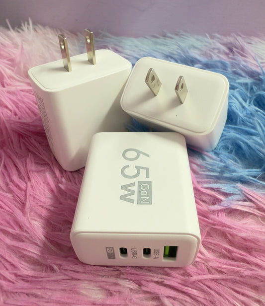 65W Power Adapter (USB-A + 2 USB-C