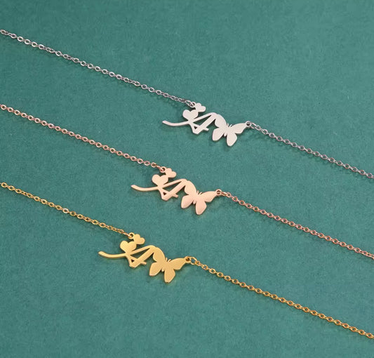 Stainless Steel Initial Necklaces