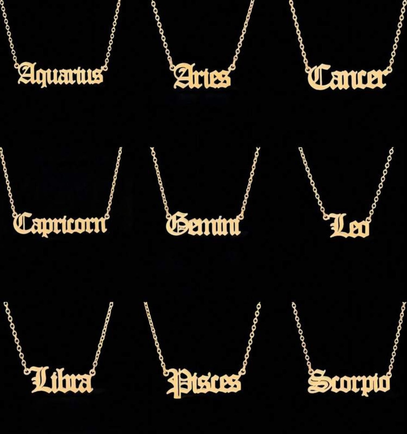 Stainless Steel Zodiac Necklaces