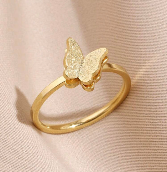 Stainless Steel Gold Ring