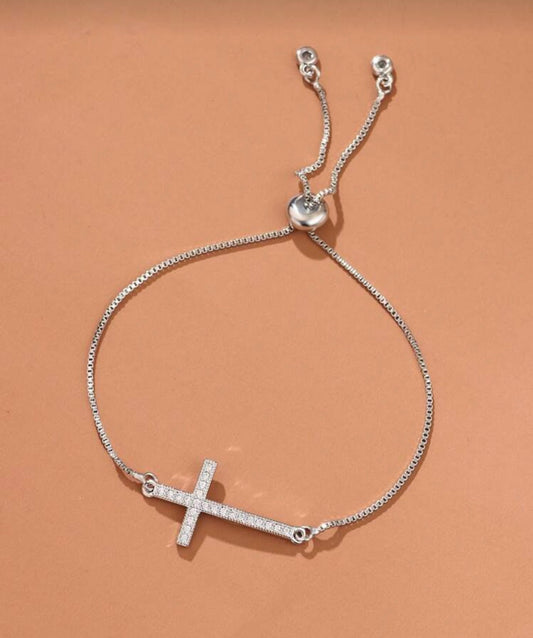 Stainless Steel Cross Bracelet