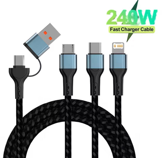3-in-1 Charging Cable (Micro USB, USB-C & Lightning)