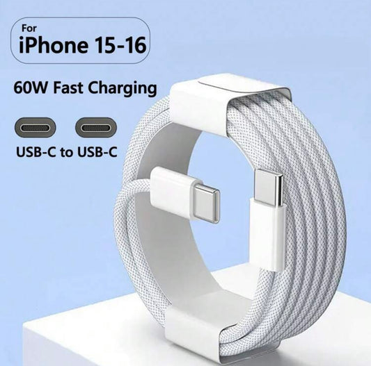 60W 6ft Type C to Type C Cable
