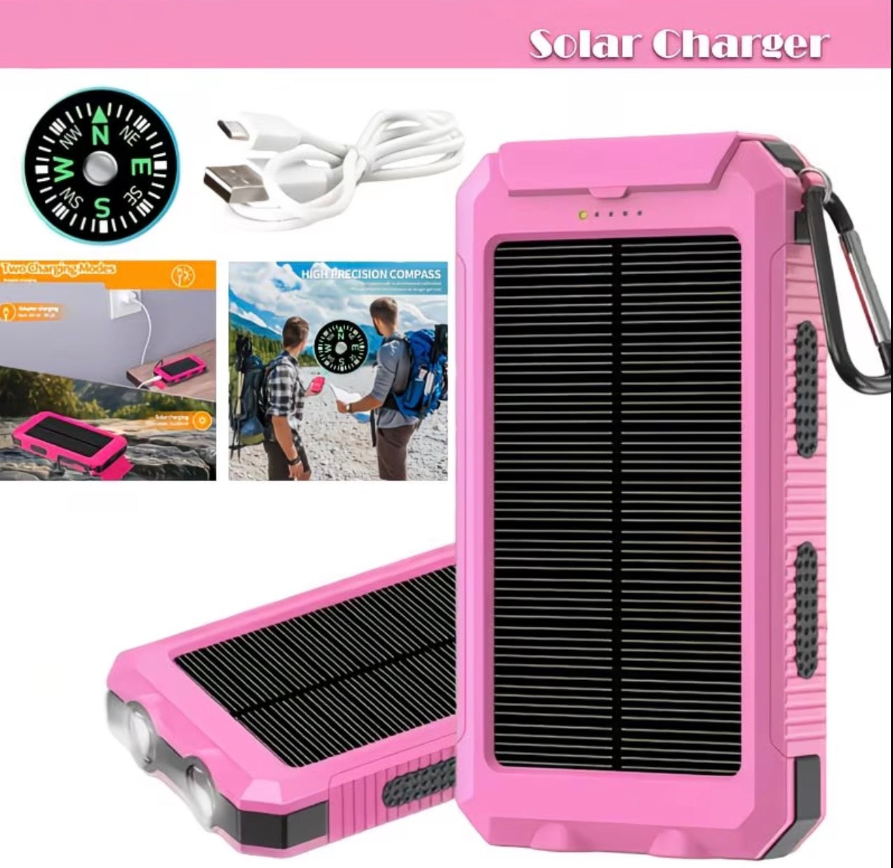 10000mAh Solar Power Portable Charger
