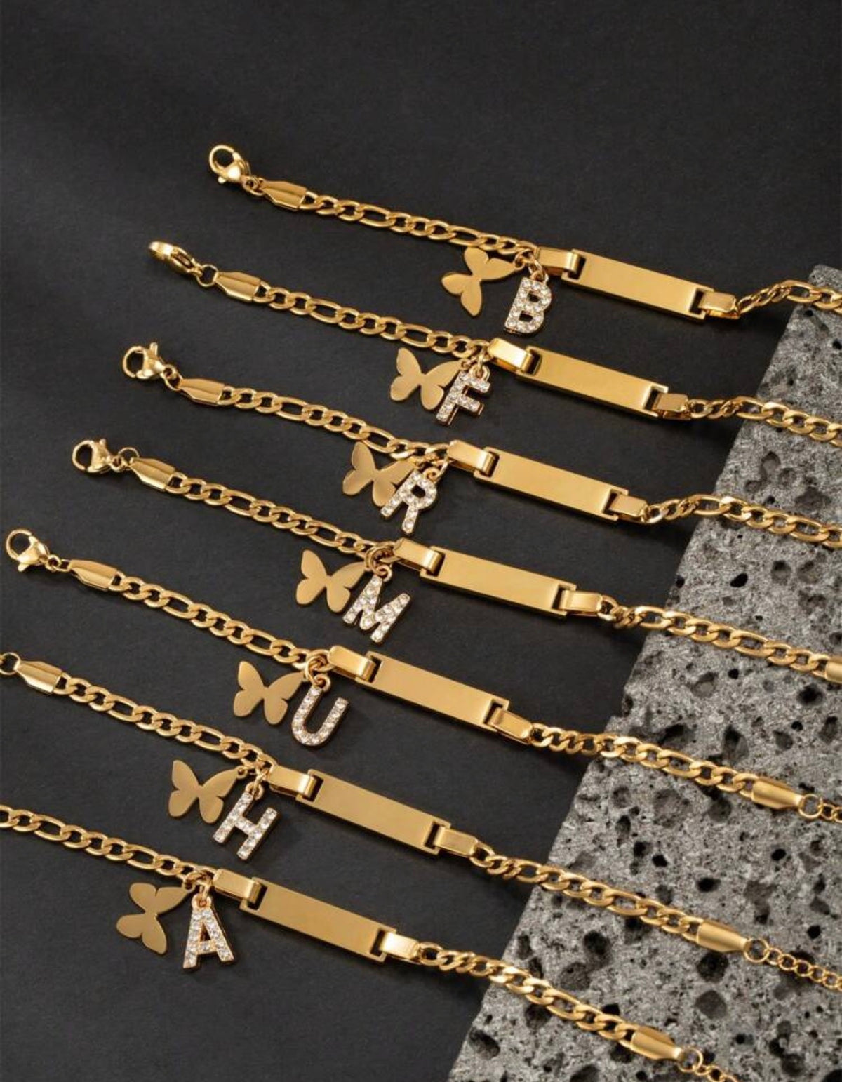 Stainless Steel Initial Bracelets