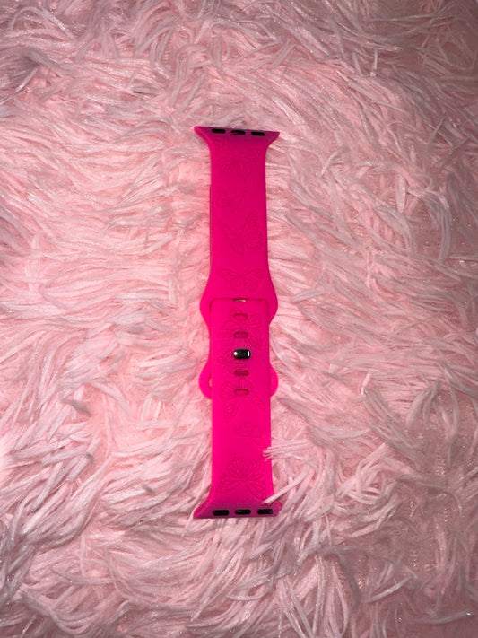 Pink Butterfly Apple Watch Band