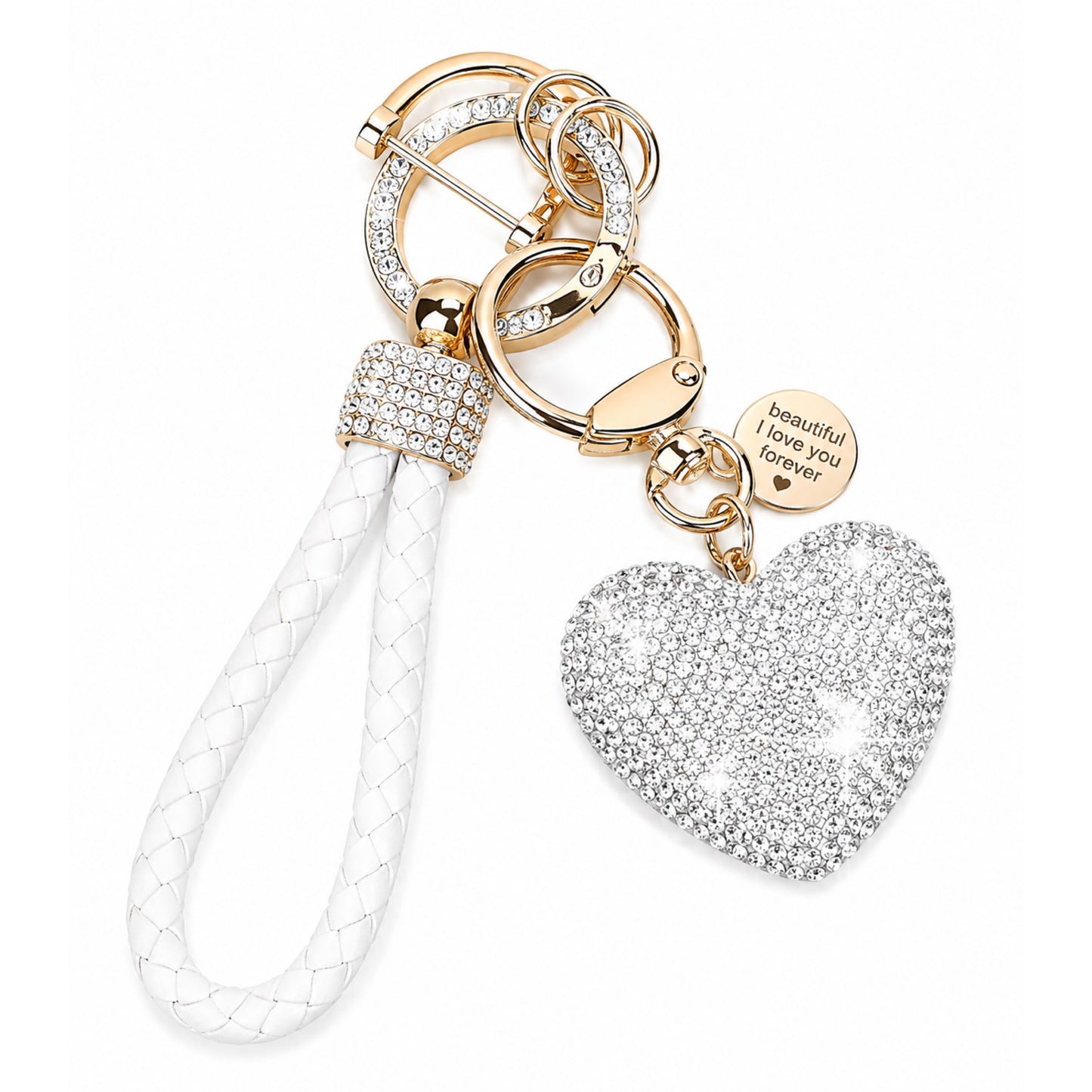 Heart Keychain with Wrist Lanyard