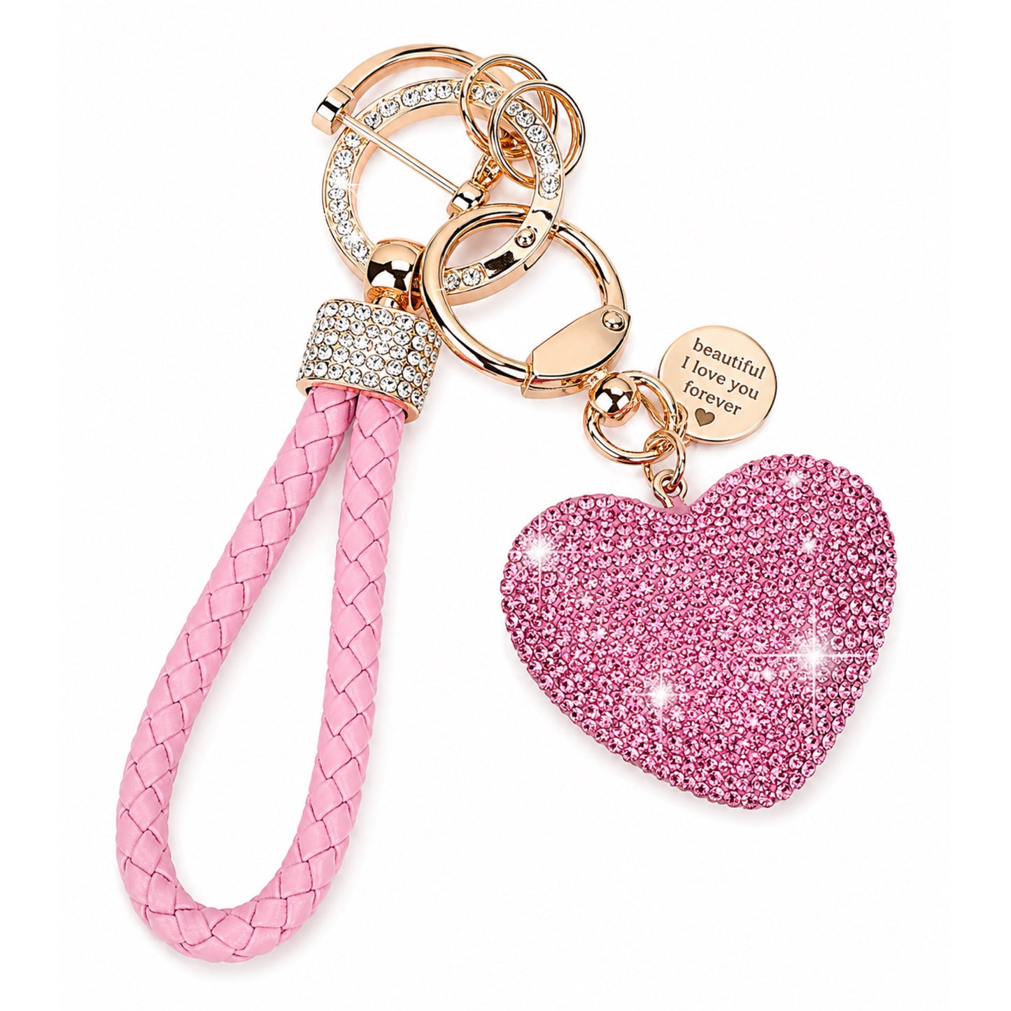 Heart Keychain with Wrist Lanyard