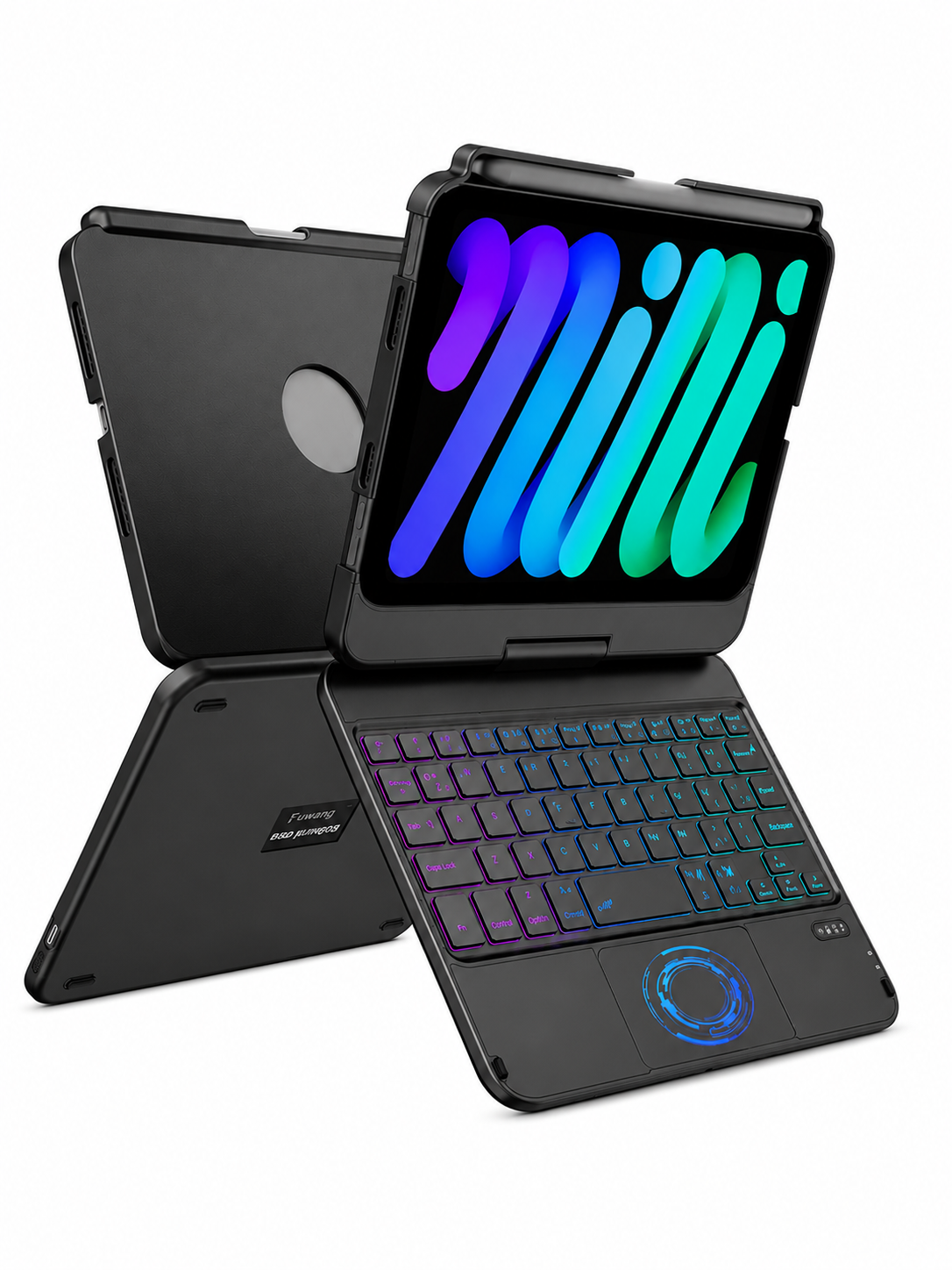 360° Rotating iPad Keyboard Case with trackpad