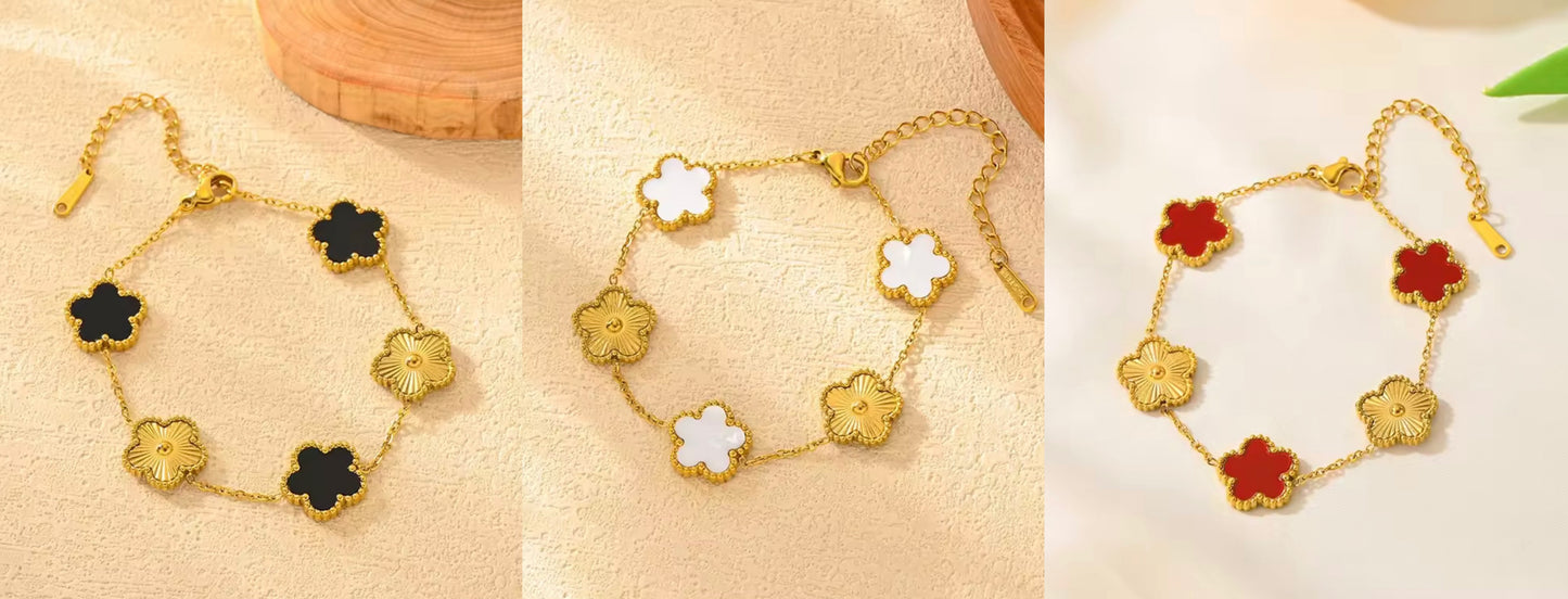 Stainless Steel Clover Bracelet