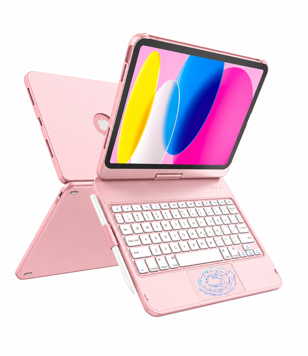 360° Rotating iPad Keyboard Case with trackpad