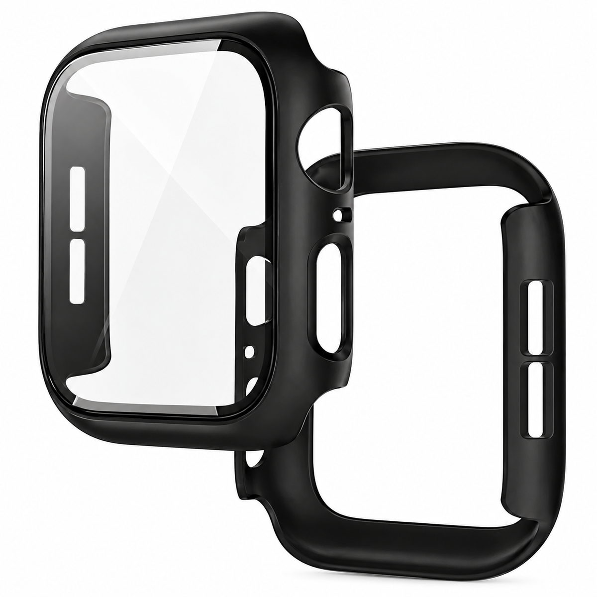 Matte Apple Watch Covers w/ Tempered Glass