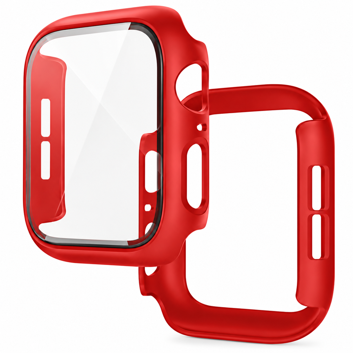 Matte Apple Watch Covers w/ Tempered Glass