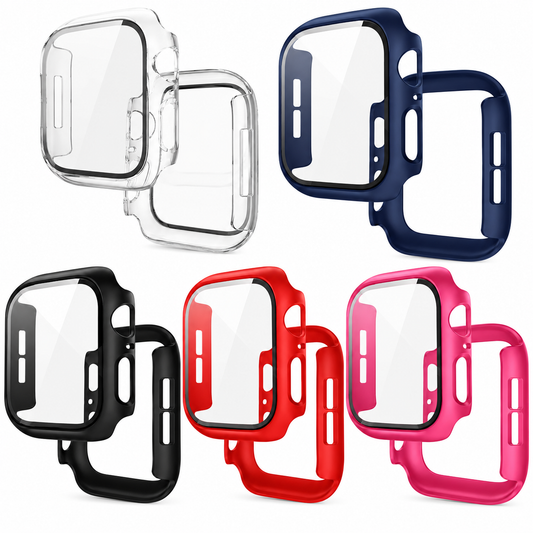 Matte Apple Watch Covers w/ Tempered Glass