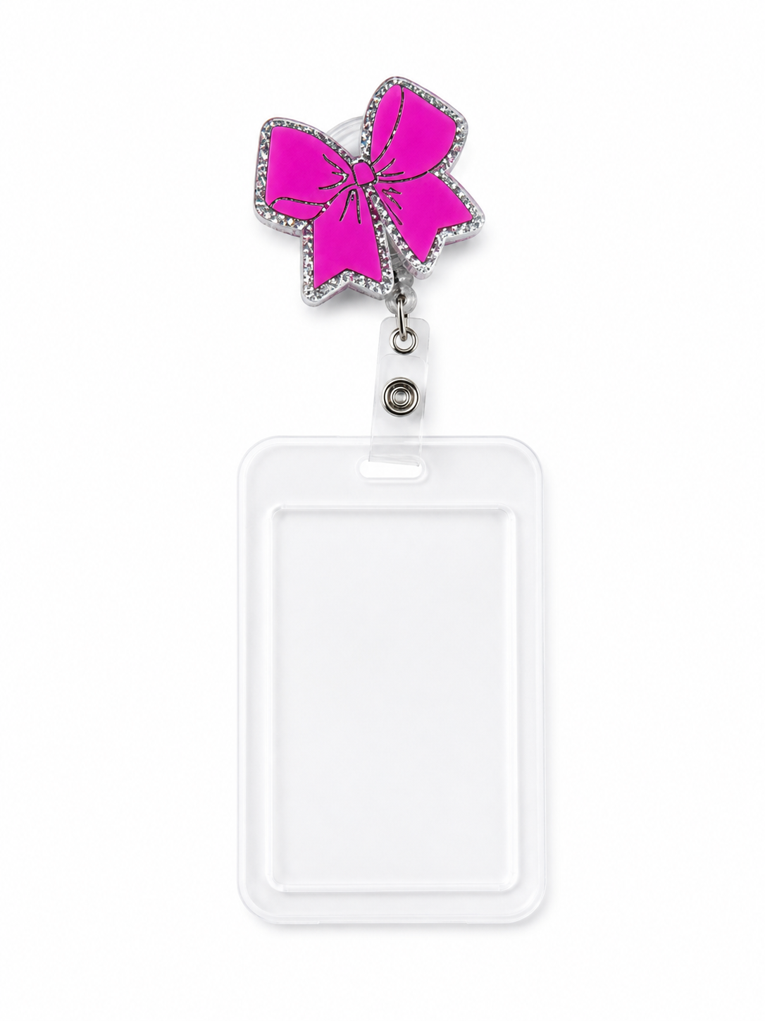 Retractable Transparent ID Badge Holder