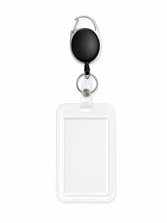 Retractable Transparent ID Badge Holder