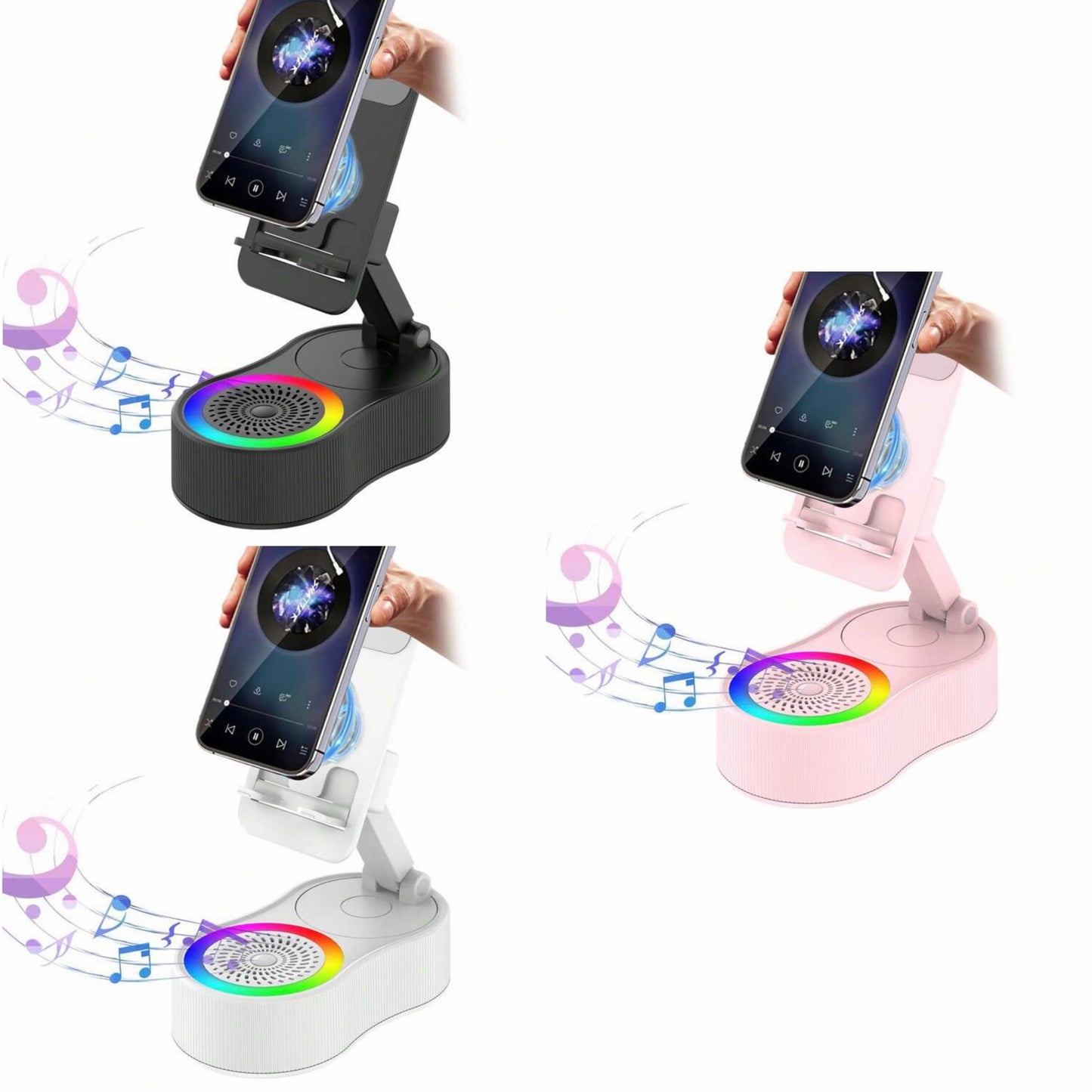 Wireless Bluetooth Speaker + Phone Stand + Portable Charger